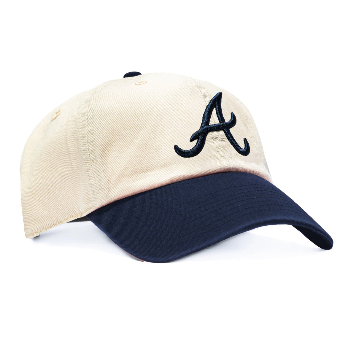 47 Brand Atlanta Braves Cleanup Adjustable Hat - Stone, Navy